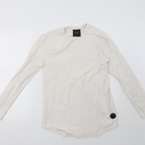project paris Womens White  Rayon Pullover Sweatshirt Size L