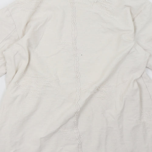 project paris Womens White  Rayon Pullover Sweatshirt Size L