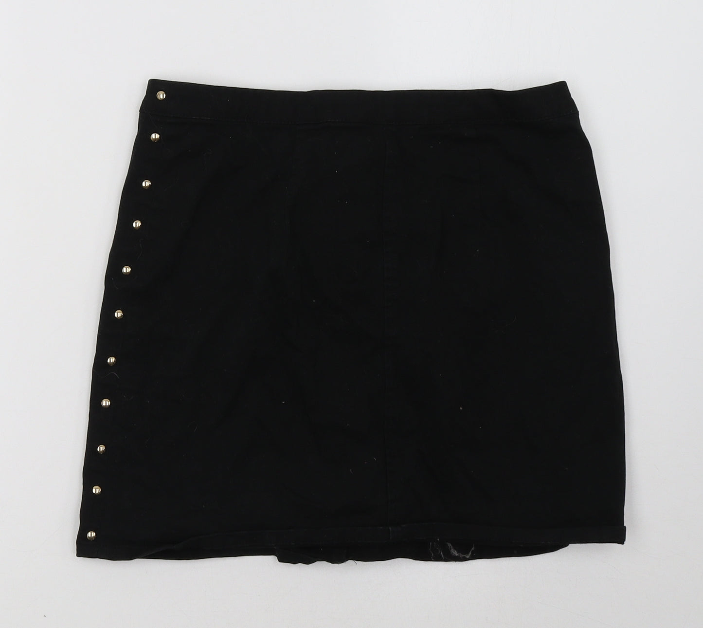 River Island Womens Black  Denim Mini Skirt Size 10