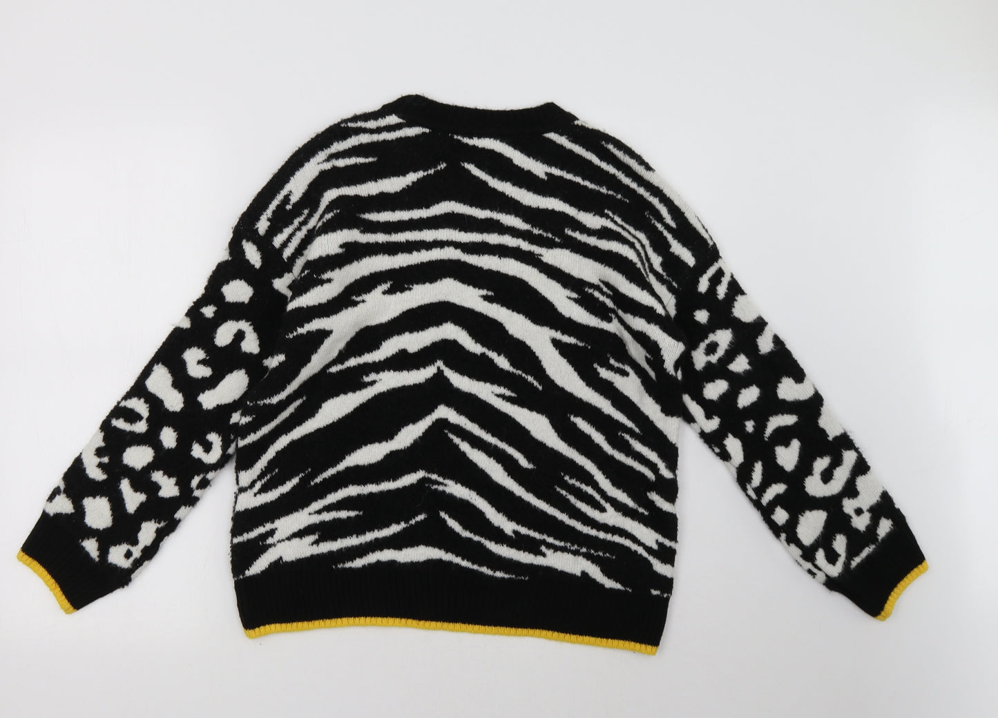 Marks and Spencer Womens Black Animal Print  Pullover Sweatshirt Size S