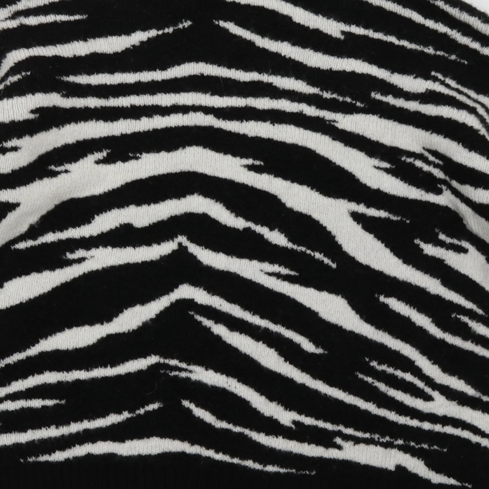 Marks and Spencer Womens Black Animal Print  Pullover Sweatshirt Size S