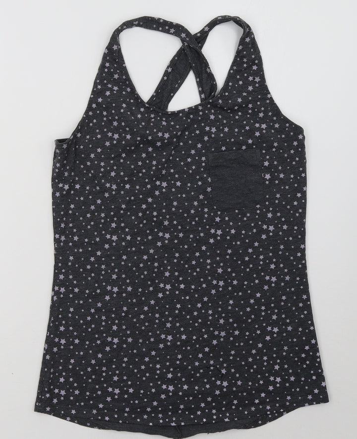 Sainsburys Womens Grey Polka Dot  Basic Tank Size 12