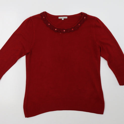 Marks and Spencer Womens Red   Pullover Sweatshirt Size 14