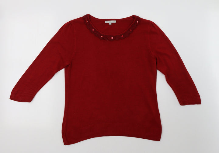 Marks and Spencer Womens Red   Pullover Sweatshirt Size 14