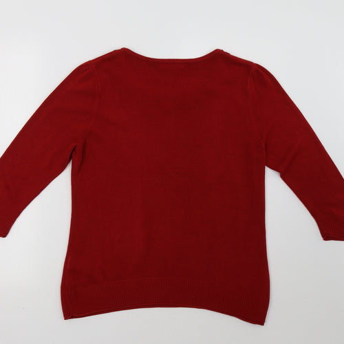Marks and Spencer Womens Red   Pullover Sweatshirt Size 14