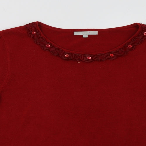 Marks and Spencer Womens Red   Pullover Sweatshirt Size 14