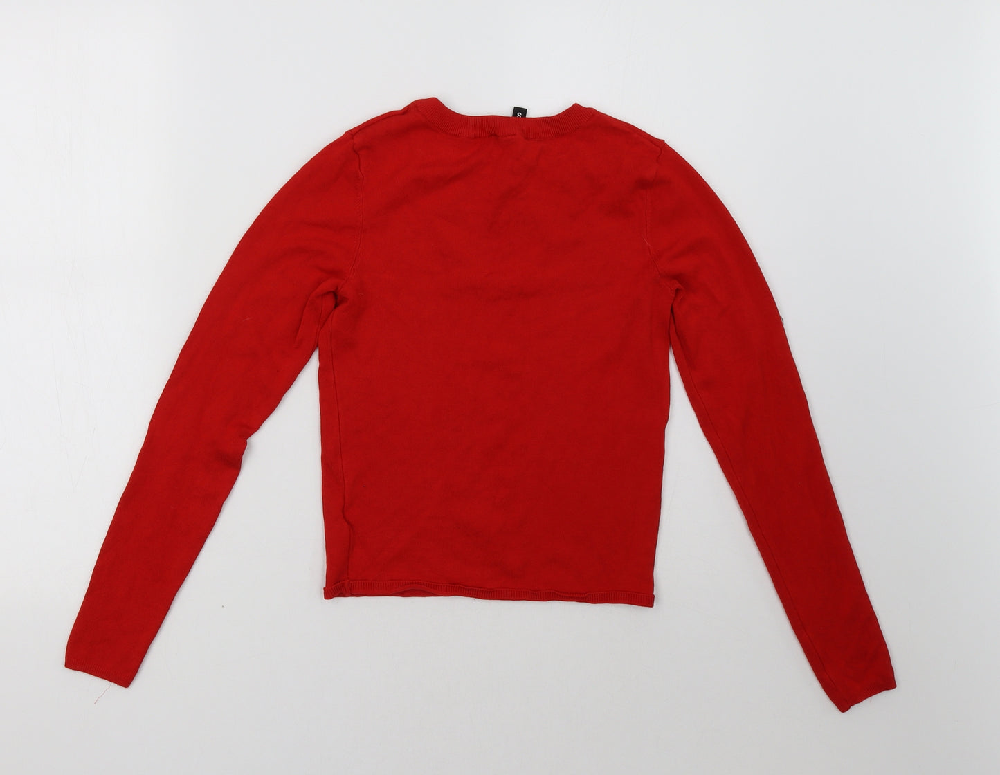H&M Womens Red   Pullover Sweatshirt Size S