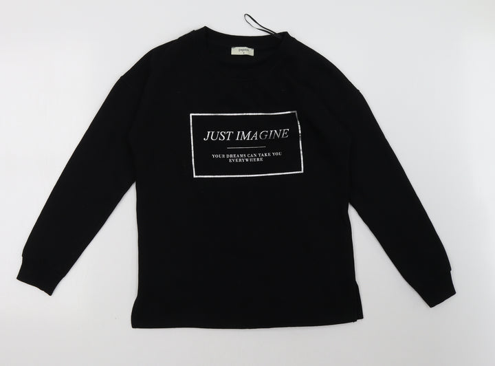 Matalan Womens Black Pullover Sweatshirt Size 8