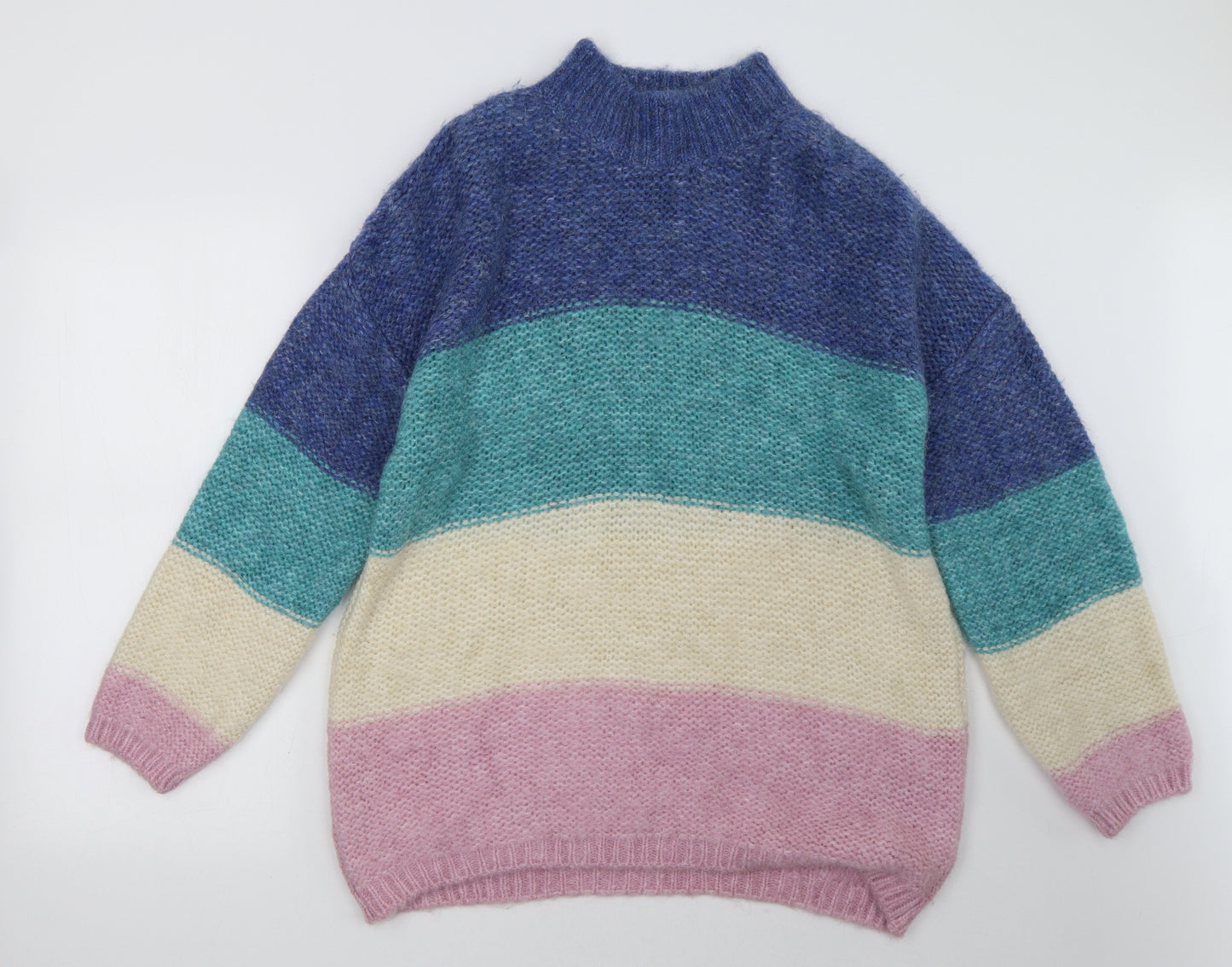 M&Co Womens Multicoloured Striped  Pullover Sweatshirt Size 18