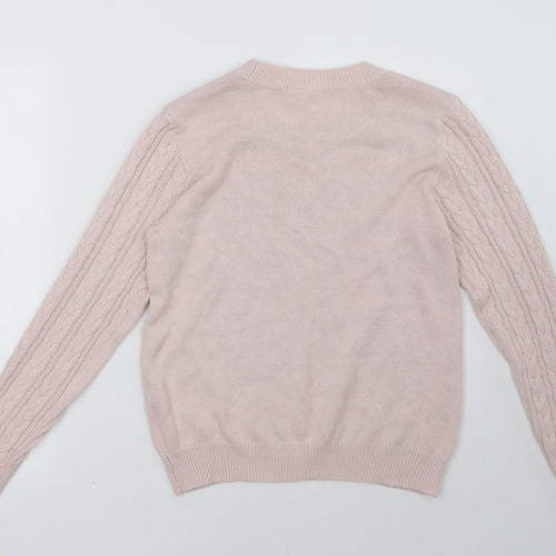 H&M Womens Pink Geometric  Pullover Sweatshirt Size M