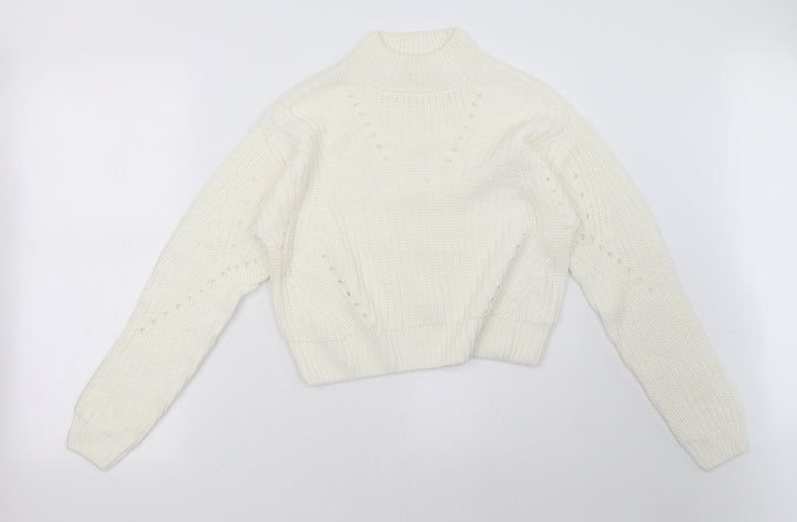 Matalan Womens White Pullover Sweatshirt Size 10