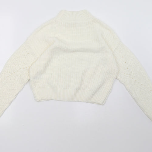 Matalan Womens White   Pullover Sweatshirt Size 10