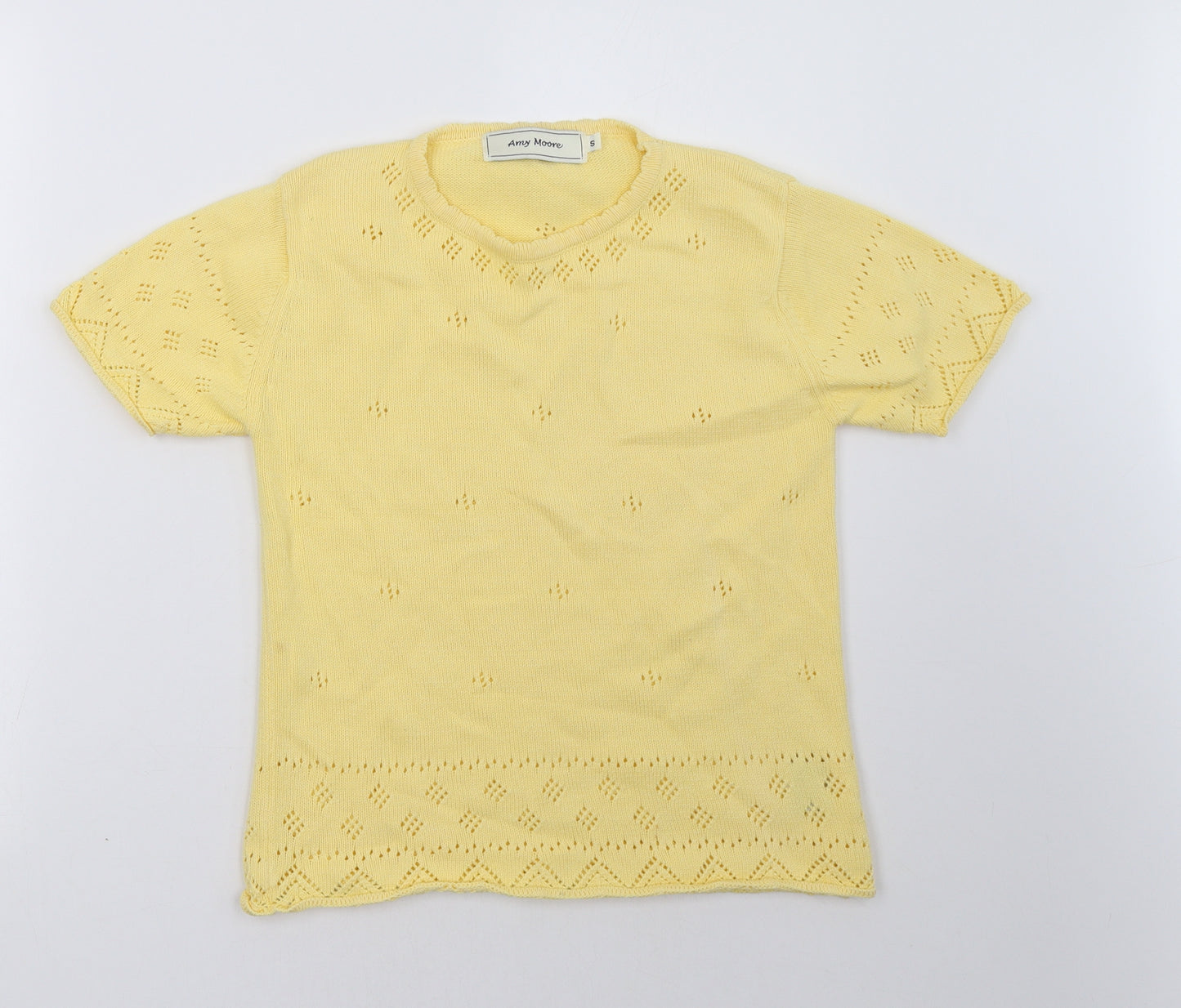 amy moore Womens Yellow   Basic T-Shirt Size S