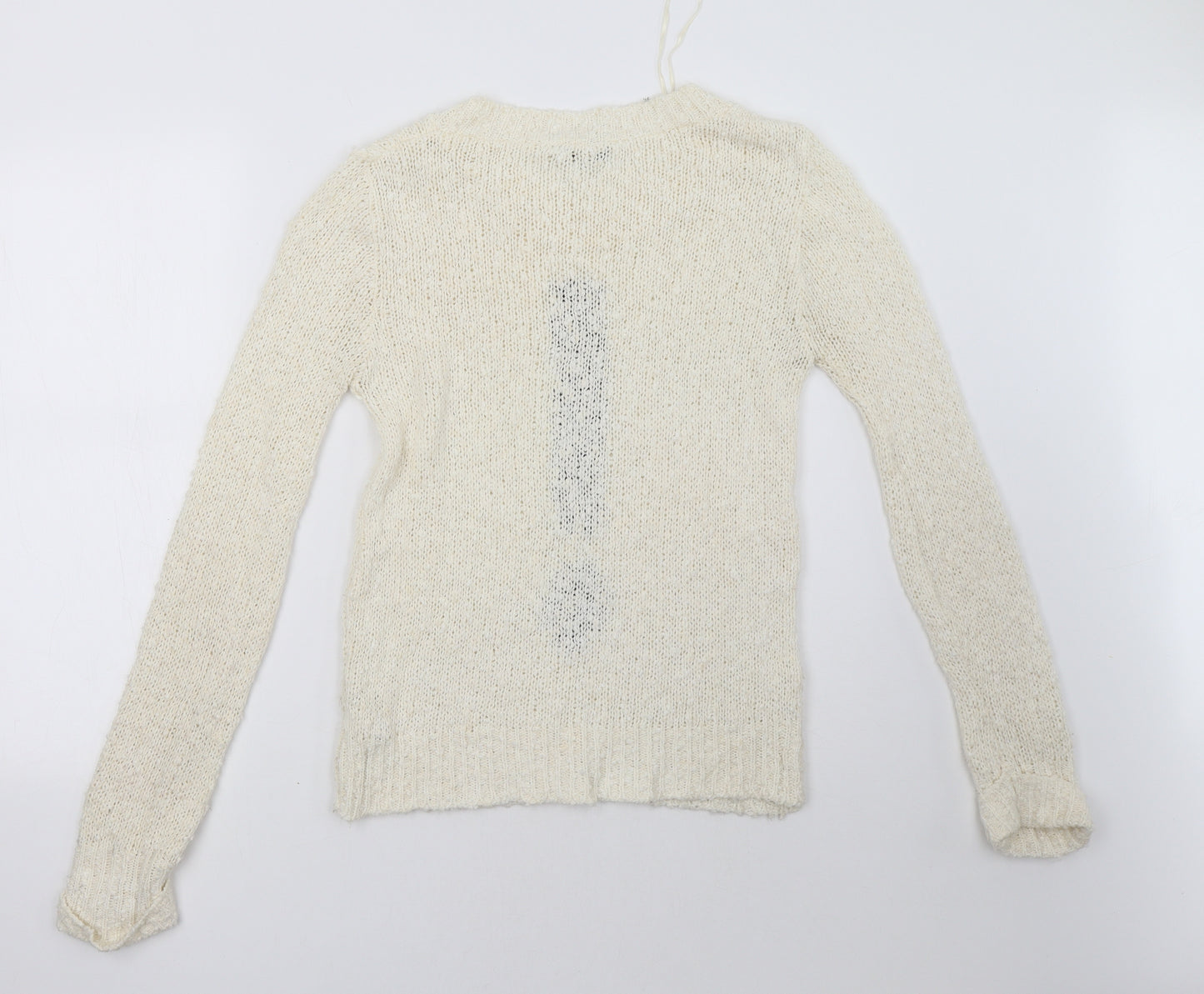 New Look Womens White   Pullover Sweatshirt Size 12