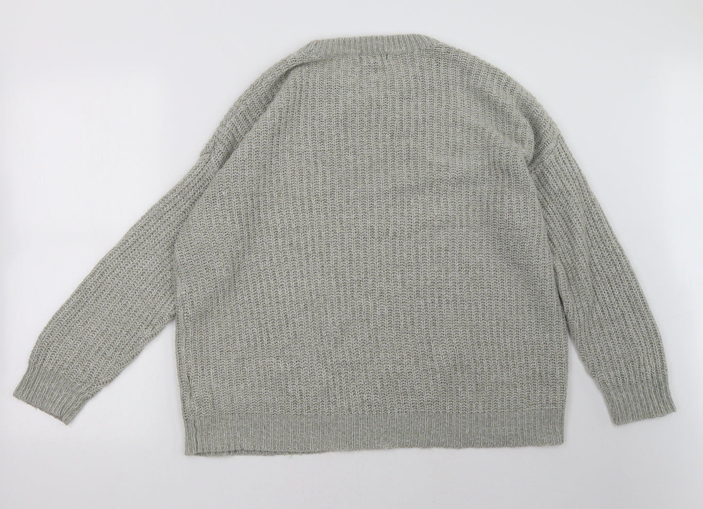 New Look Womens Grey   Pullover Sweatshirt Size L