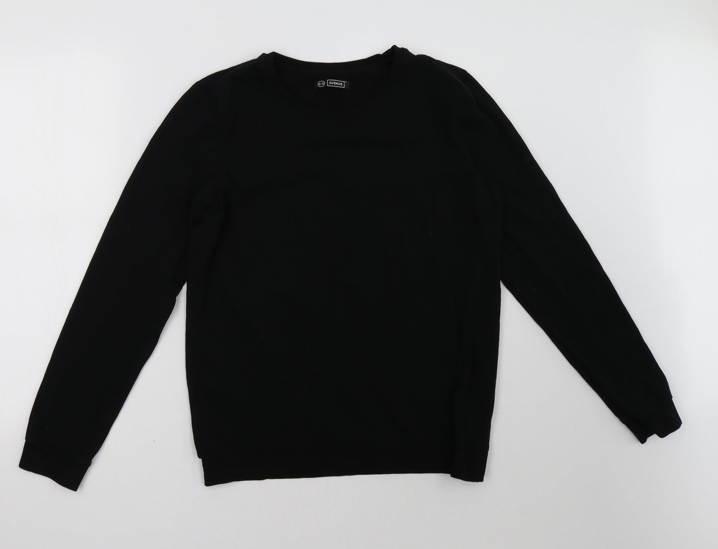Avenue Womens Black   Pullover Sweatshirt Size 10