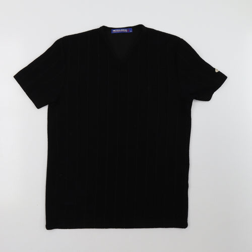 lobal adventure Mens Black    T-Shirt Size S