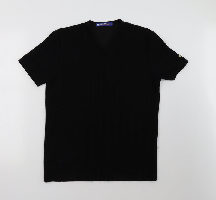 lobal adventure Mens Black T-Shirt Size S