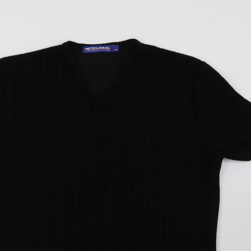 lobal adventure Mens Black    T-Shirt Size S
