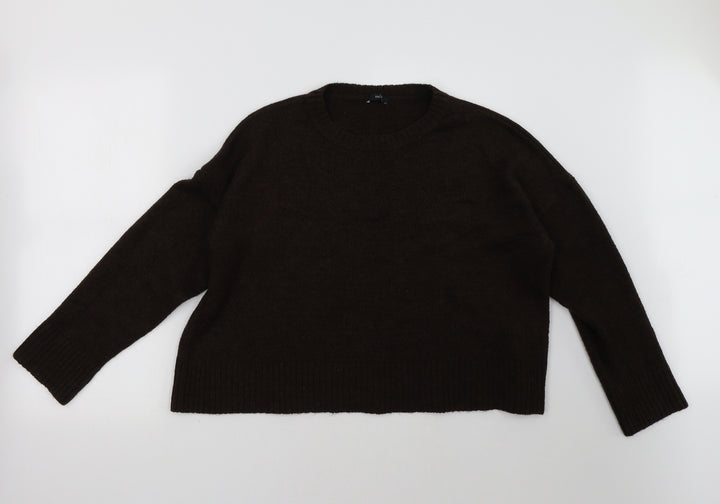 M&Co Womens Brown Pullover Sweatshirt Size L