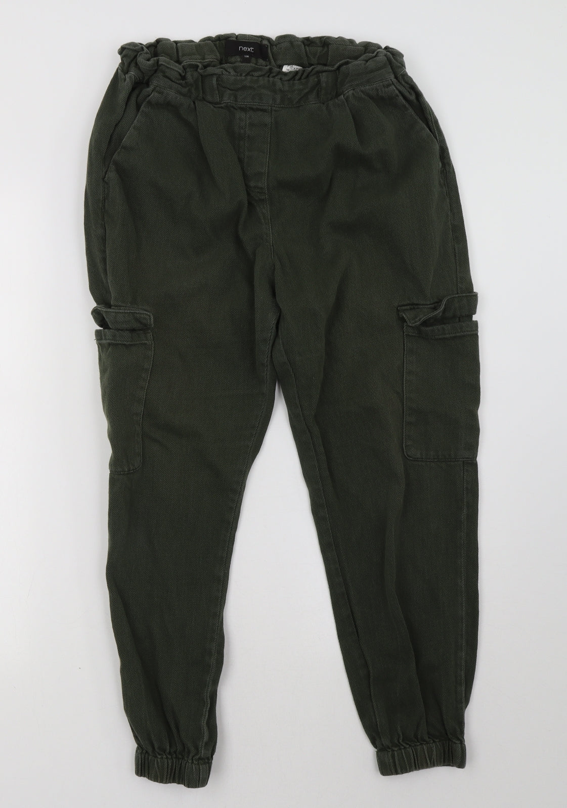 NEXT Womens Green   Cargo Trousers Size 12 L28 in