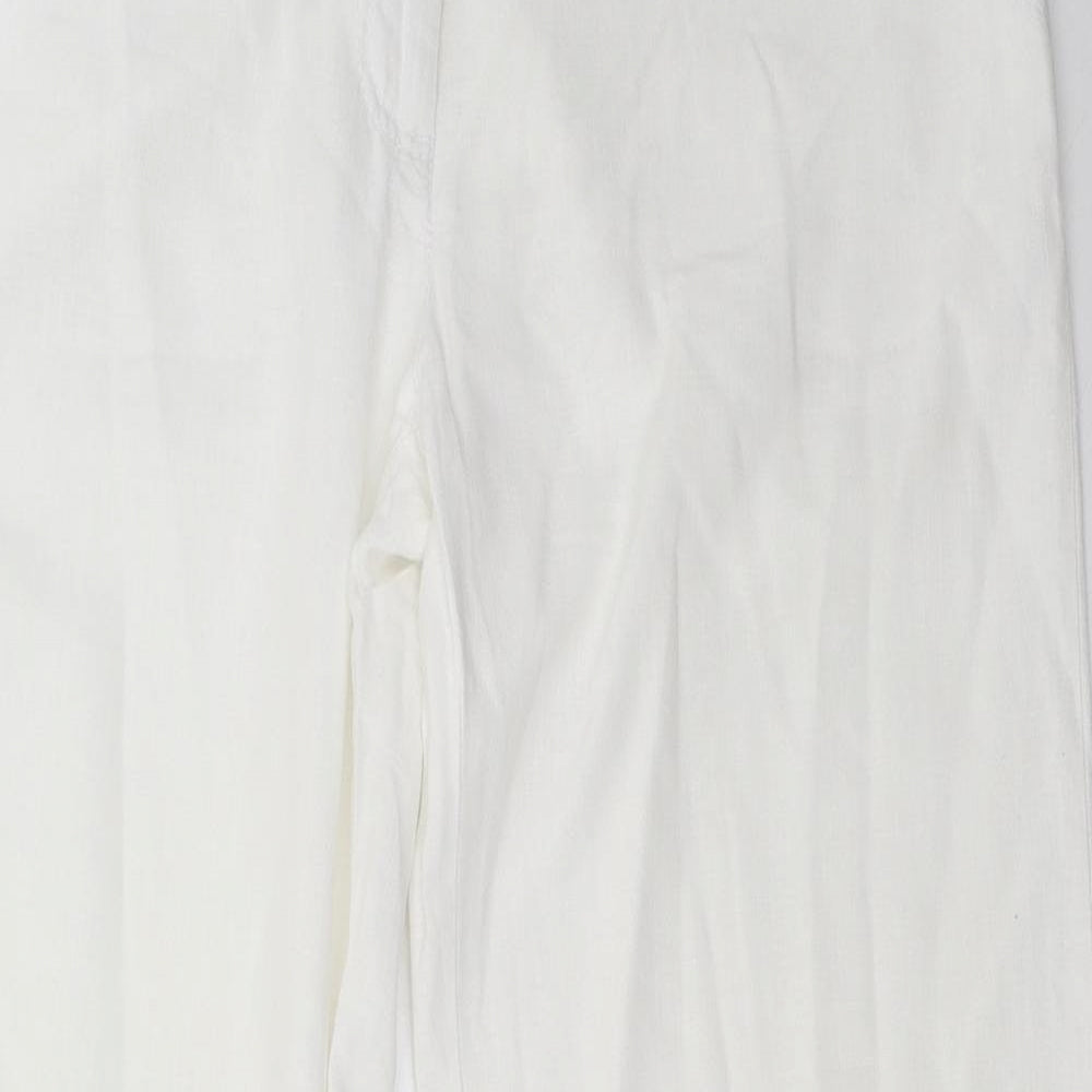 NEXT Womens White   Trousers  Size 10 L32 in
