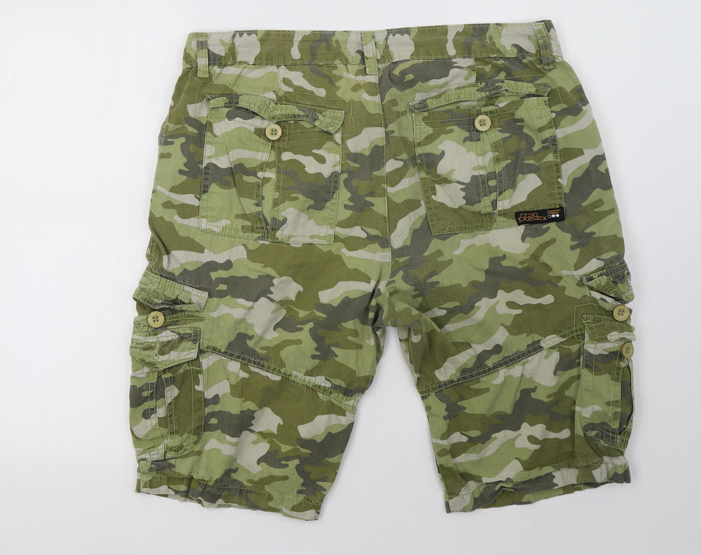 No Fear Mens Green Camouflage  Cargo Shorts Size XL