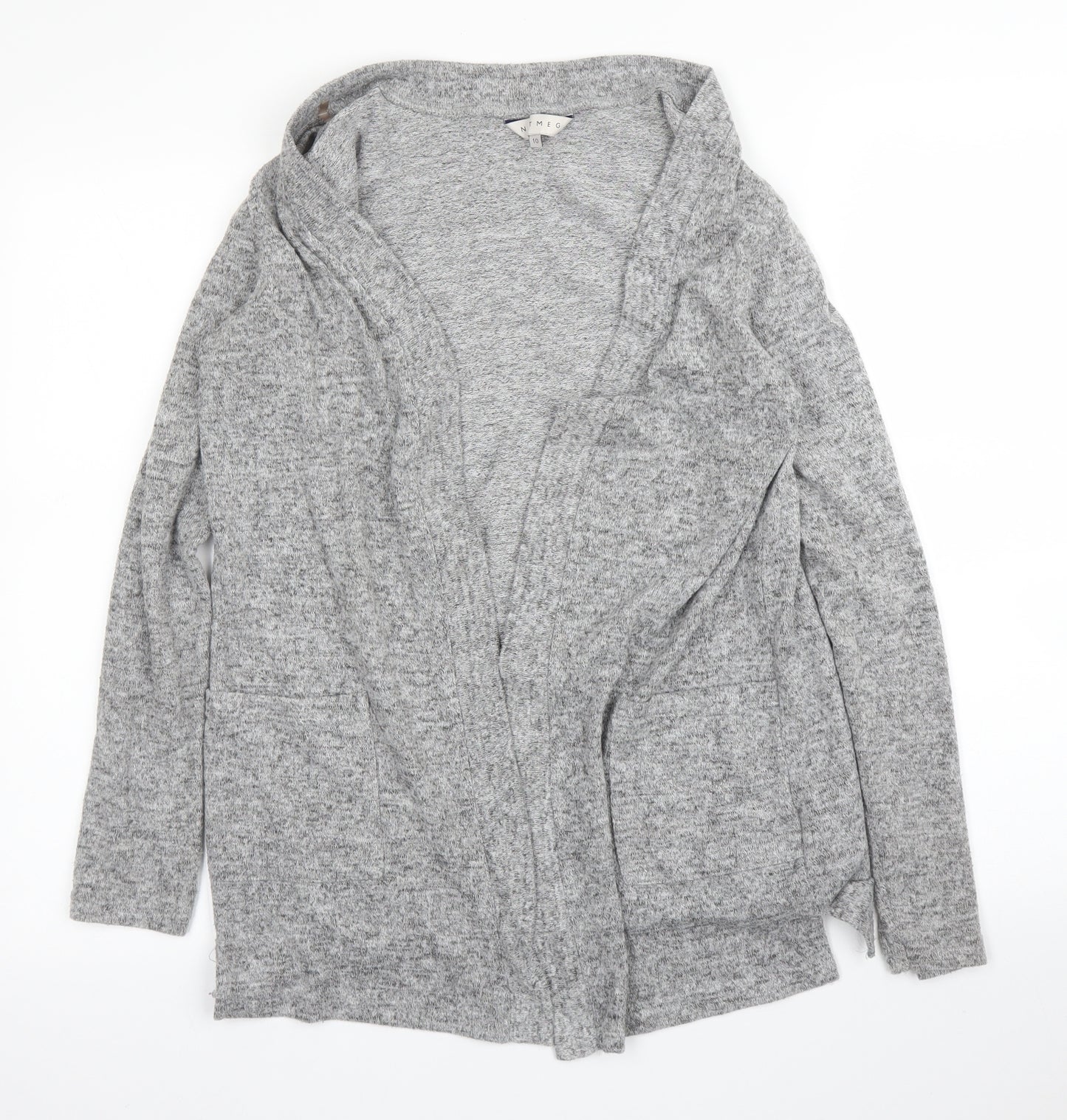 Nutmeg Womens Grey   Cardigan Jumper Size 10
