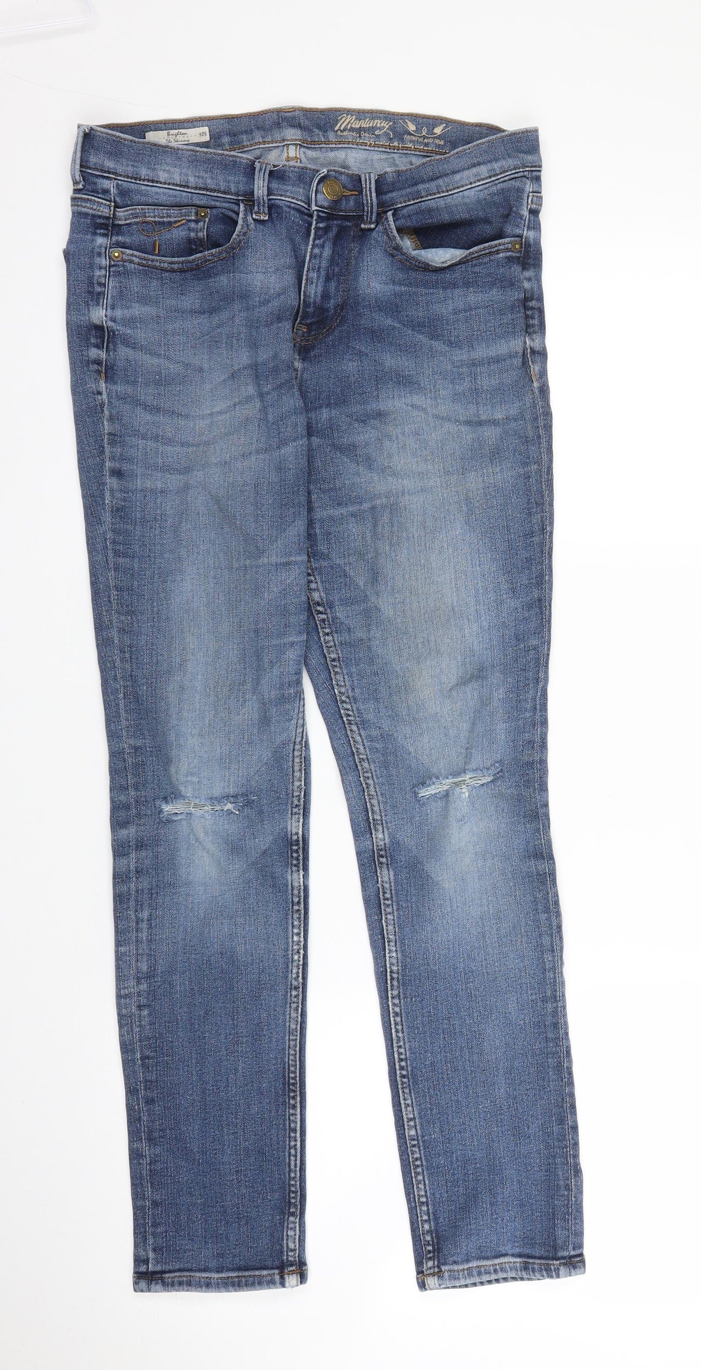 Mantaray Womens Blue  Denim Skinny Jeans Size 10 L26 in