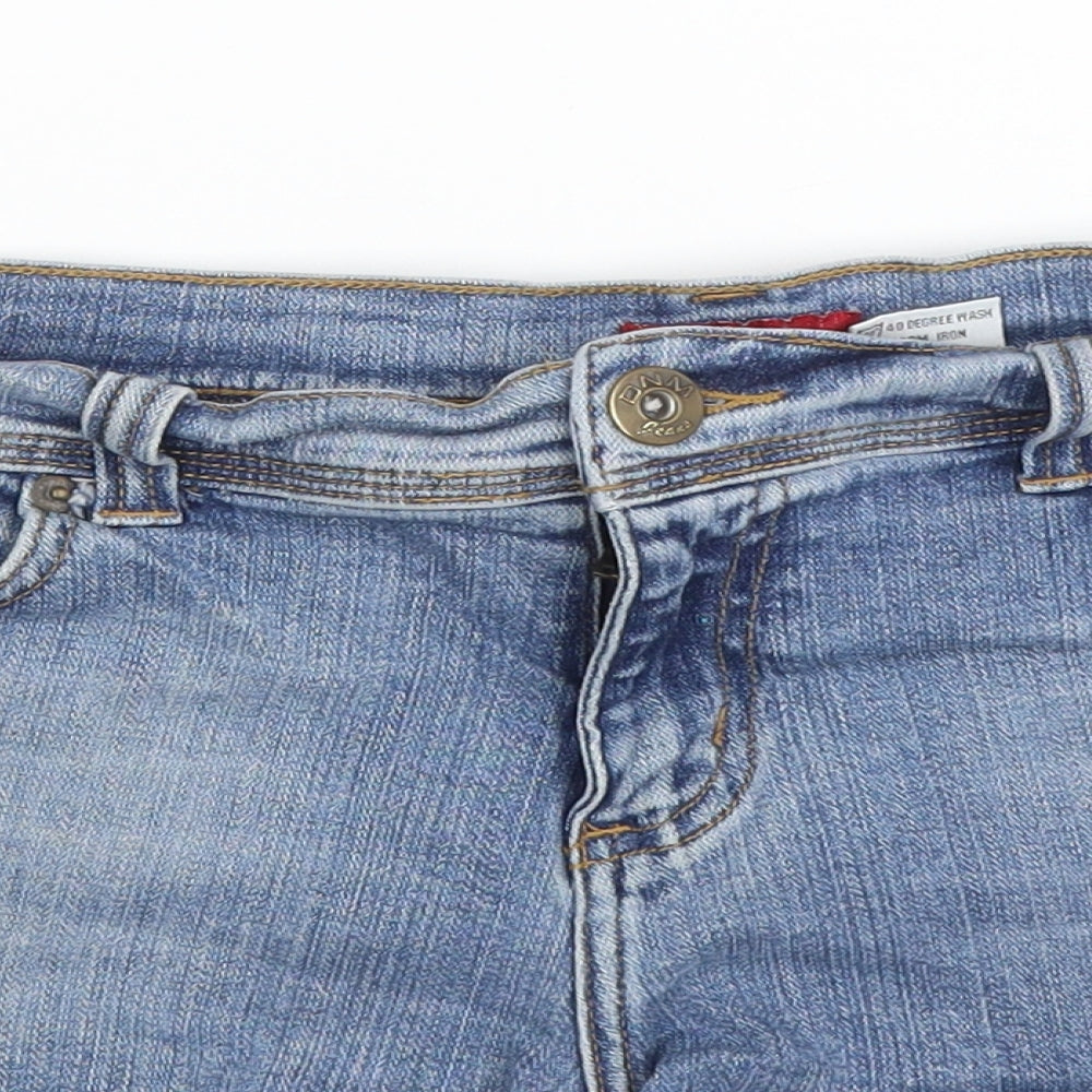 DNM Womens Blue  Denim Hot Pants Shorts Size 12