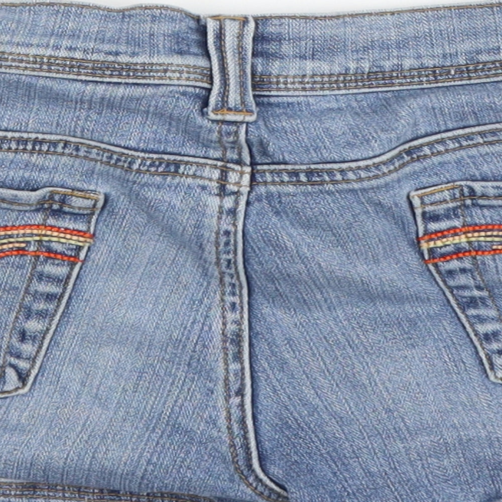 DNM Womens Blue  Denim Hot Pants Shorts Size 12