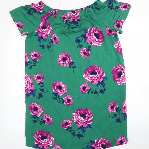 TU Womens Green Floral  A-Line  Size 12