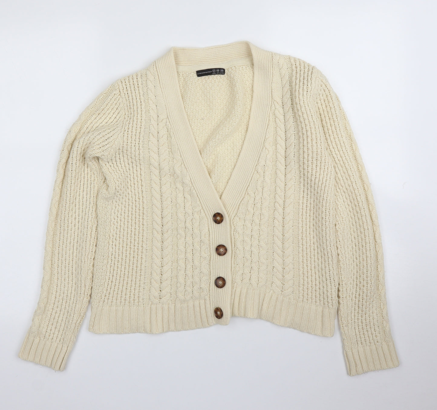 Primark Womens Ivory   Cardigan Jumper Size 12