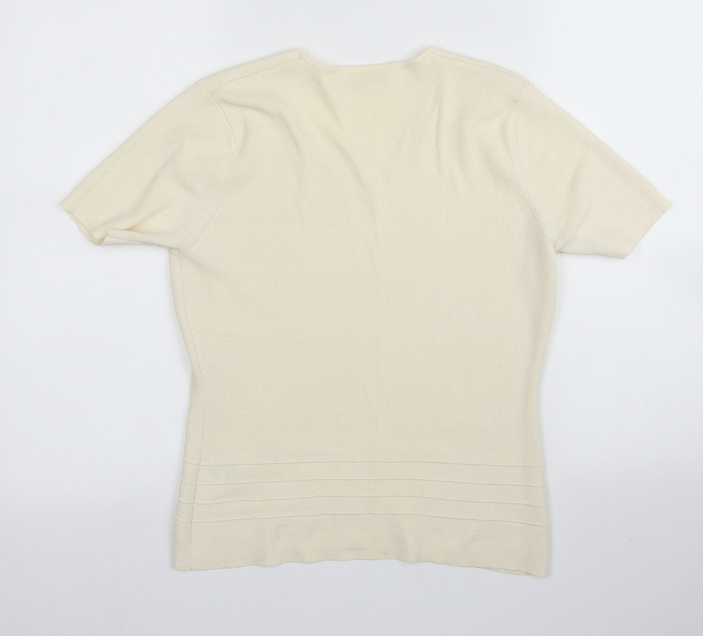 Principles Womens Ivory   Basic T-Shirt Size 14