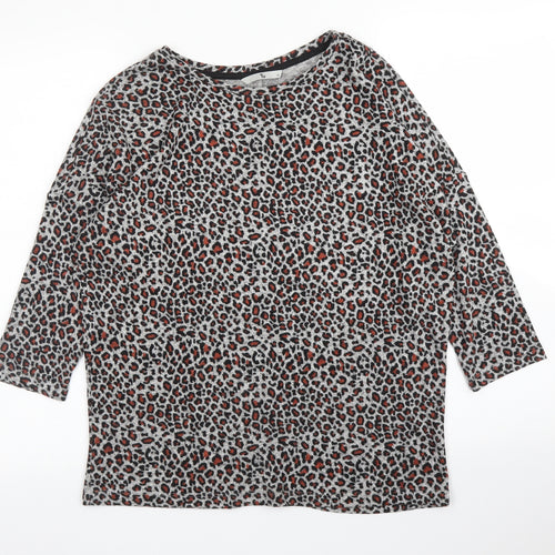 TU Womens Beige Animal Print  Pullover Jumper Size 14  - Leopard print