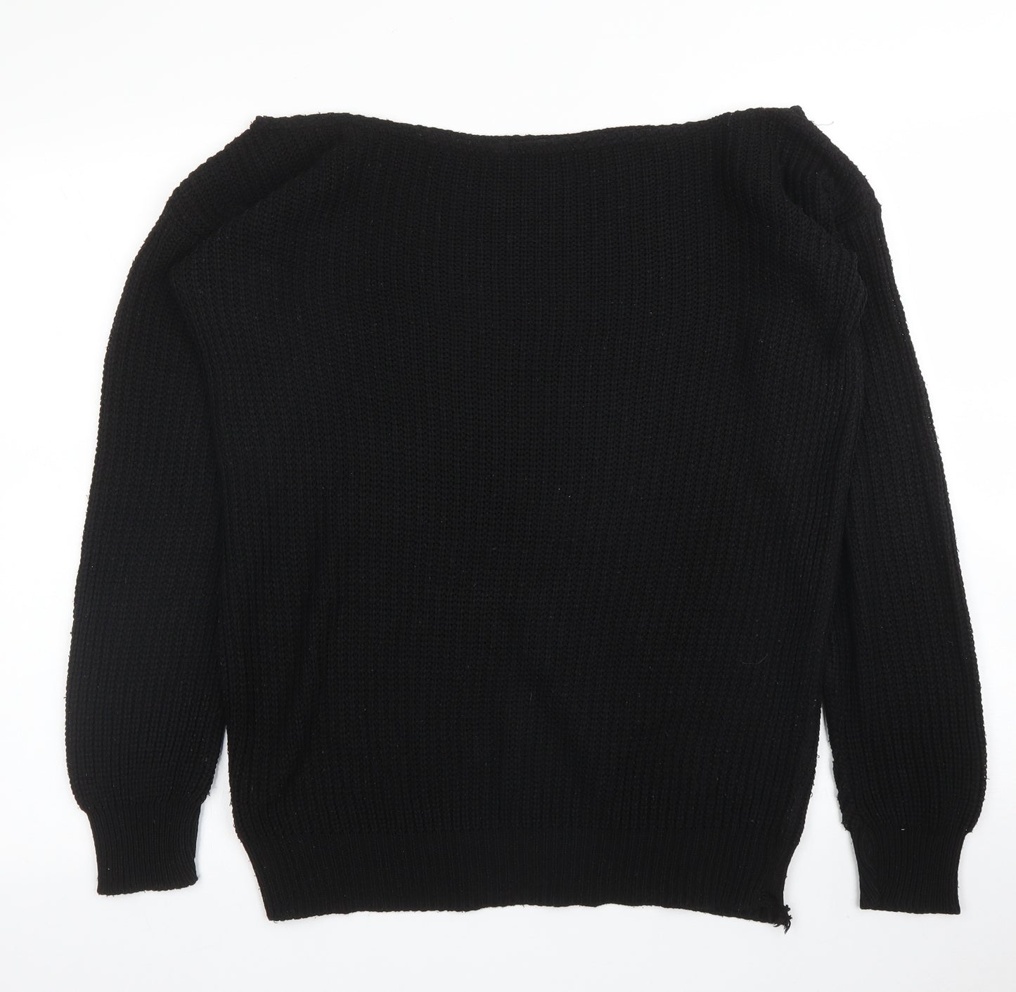 Boohoo Womens Black   Pullover Jumper Size M