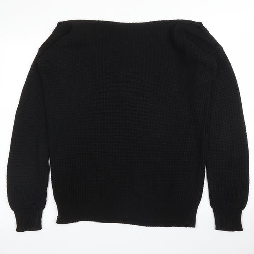 Boohoo Womens Black   Pullover Jumper Size M