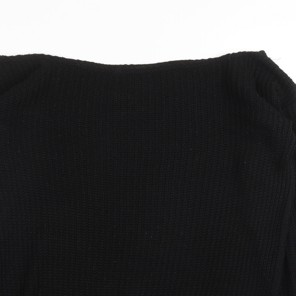Boohoo Womens Black   Pullover Jumper Size M