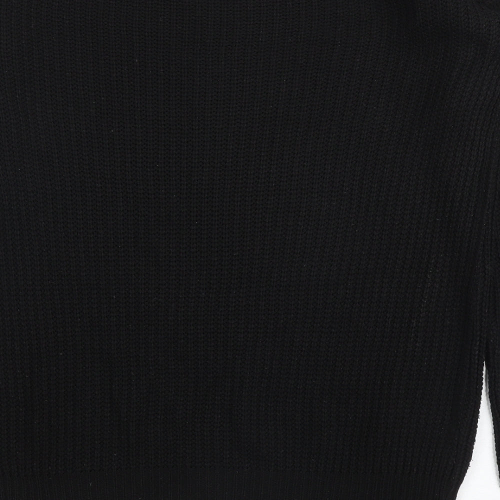 Boohoo Womens Black   Pullover Jumper Size M