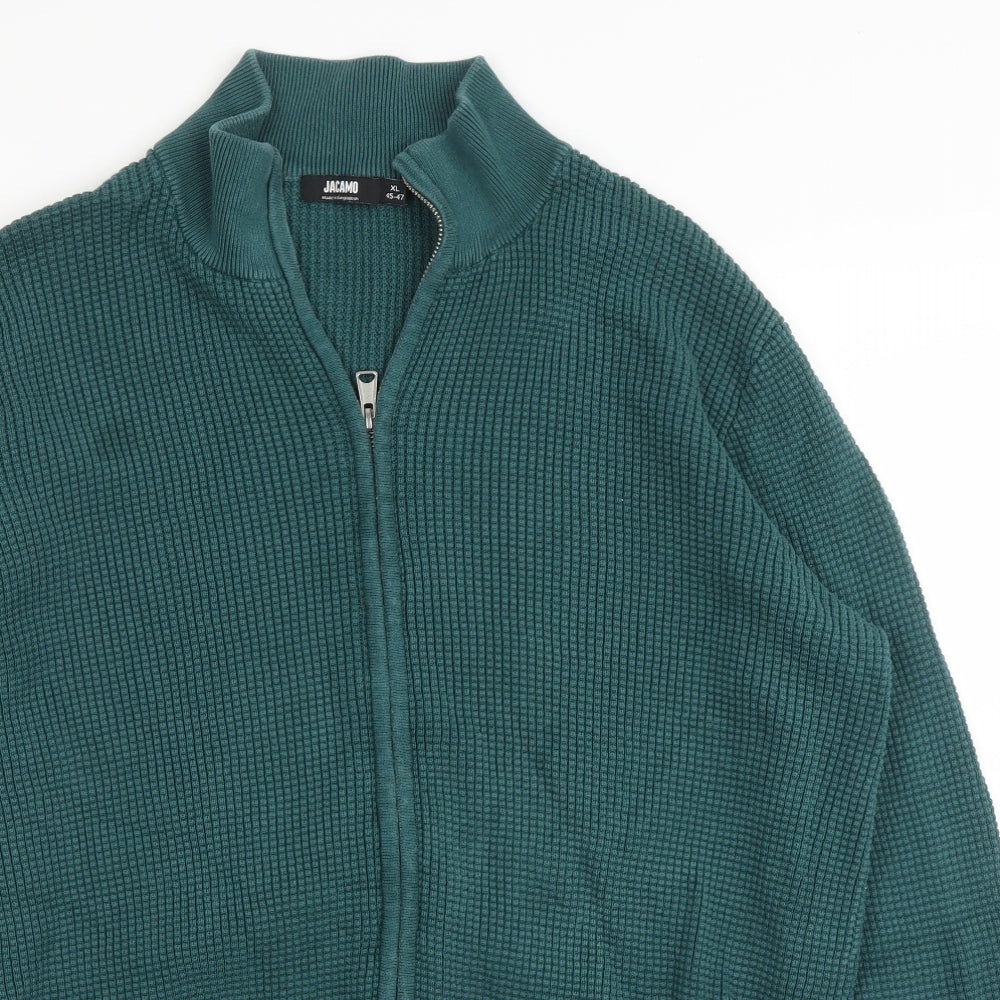 Jacamo Mens Green   Full Zip Jumper Size XL