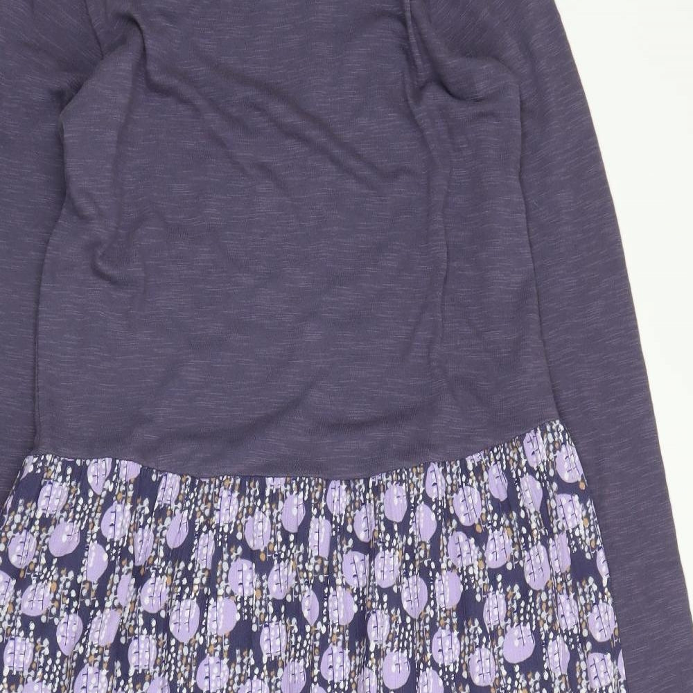 White Stuff Womens Purple Polka Dot  A-Line  Size 8