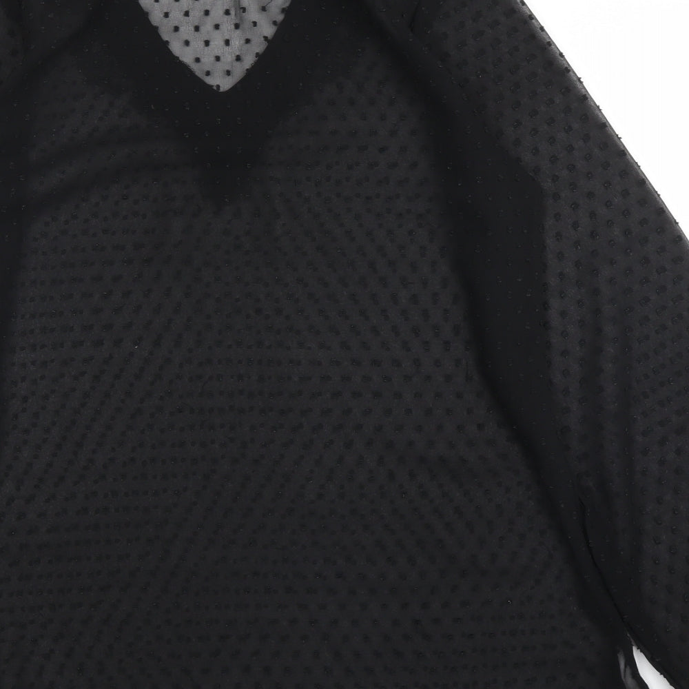 Kushi Womens Black   Kimono Blouse Size 10
