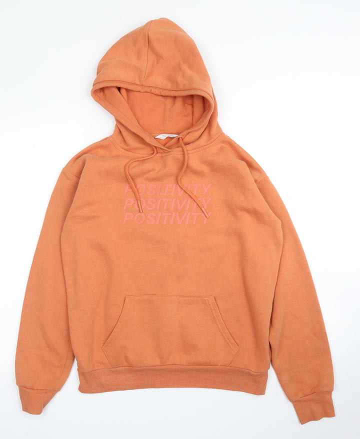 Primark Womens Orange Pullover Hoodie Size XS