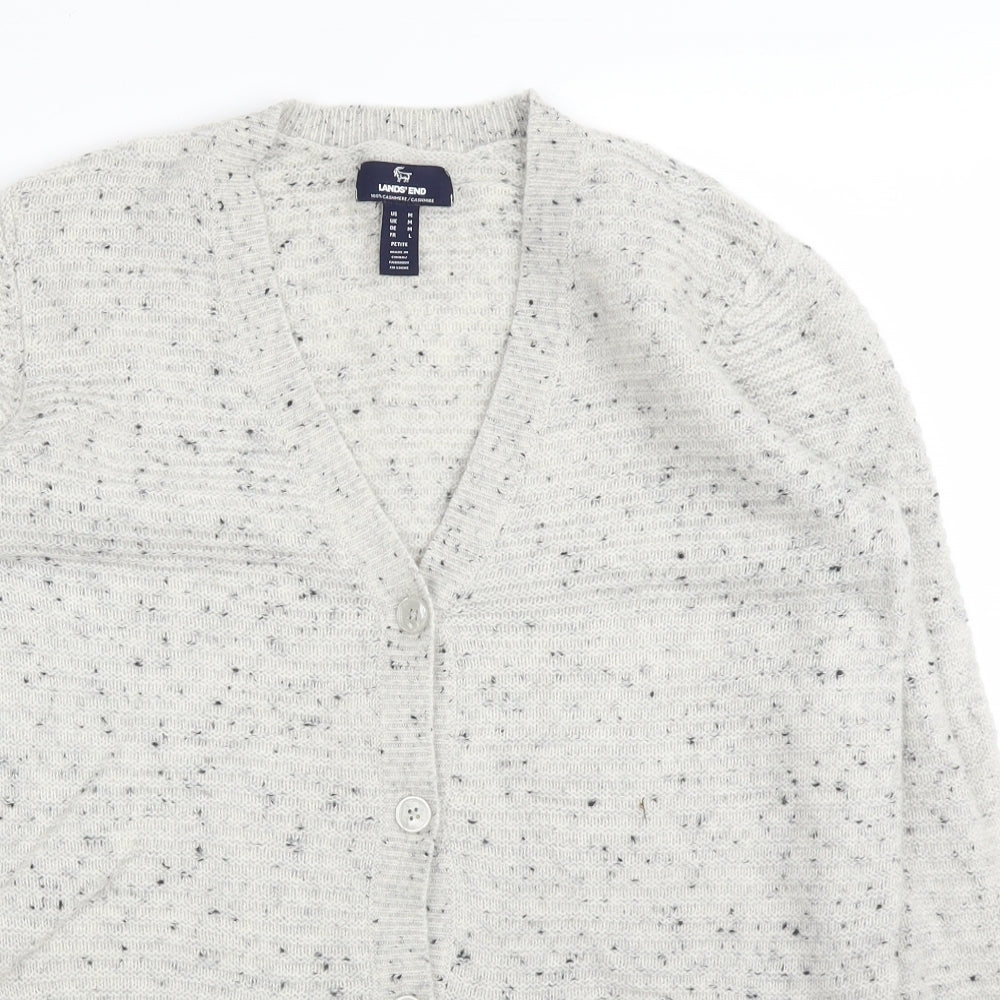 Lands' End Womens Grey   Cardigan Jumper Size M