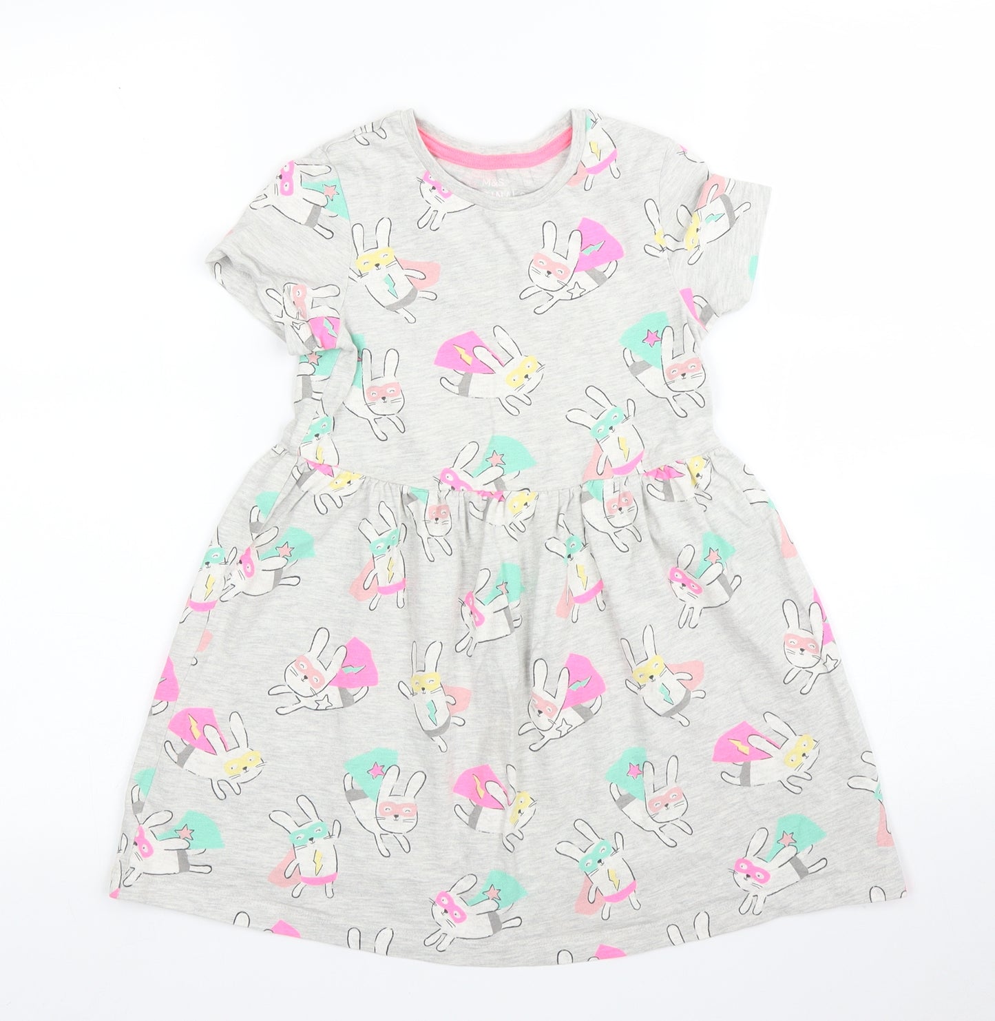 M&S Girls Grey   A-Line  Size 5-6 Years