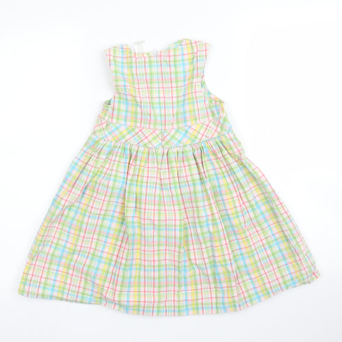 Gymboree Girls Green Plaid  A-Line  Size 5 Years