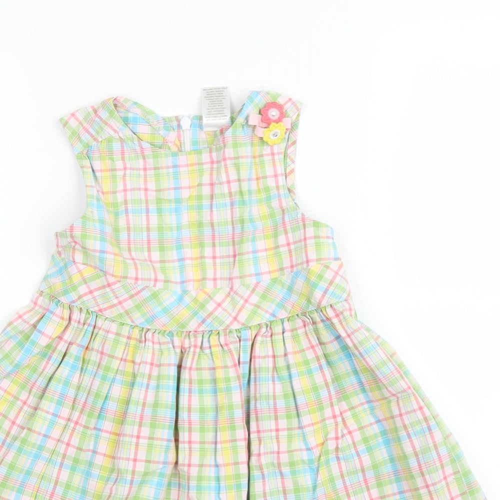 Gymboree Girls Green Plaid  A-Line  Size 5 Years