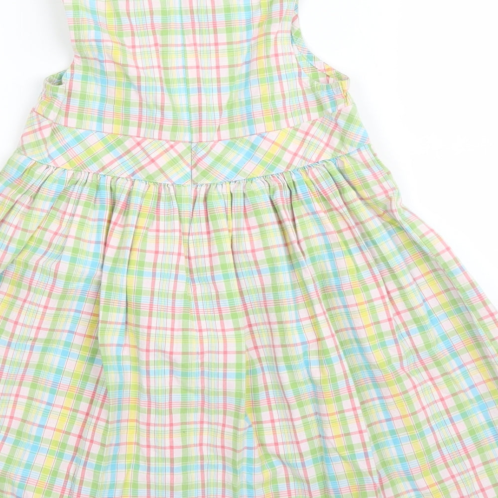 Gymboree Girls Green Plaid  A-Line  Size 5 Years