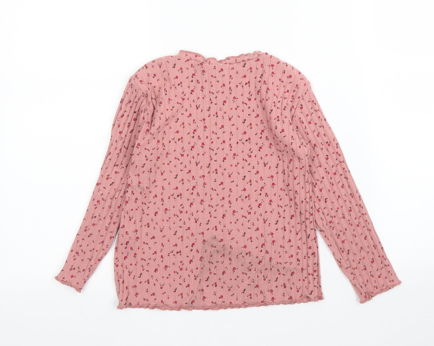 Zara Girls Pink Floral  Basic T-Shirt Size 4-5 Years