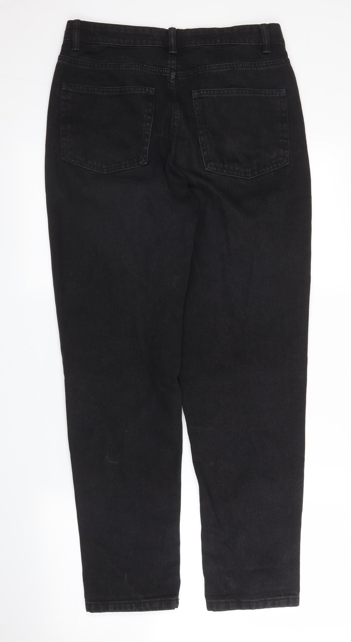 Primark Womens Black  Denim Mom Jeans Size 10 L28 in